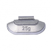 Свинцовые набивные груза для стальных ( штампованных ) легковых дисков, 25 грамм (100шт/кор).